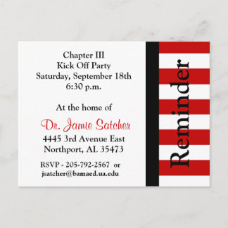 Reminder Post card2 Invitation Postcard