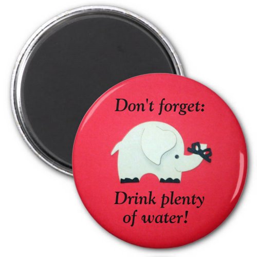 Reminder to drink water magnet