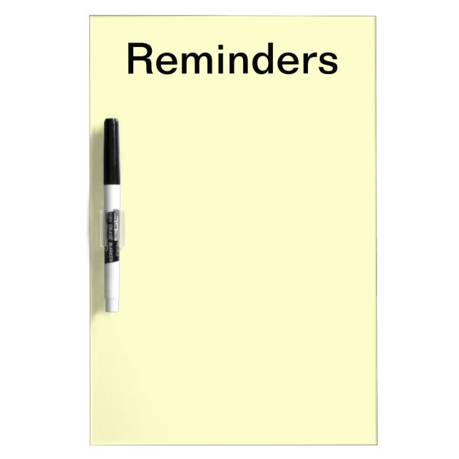 Reminders Dry Erase Board (Front)