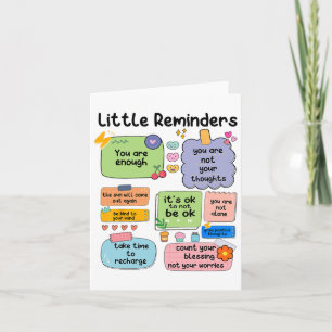 Reminders You Are Enough Mental Health Awareness Card