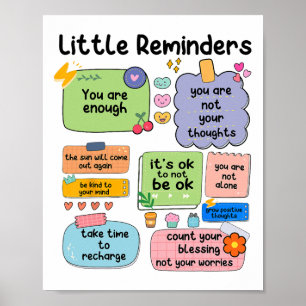 Reminders You Are Enough Mental Health Awareness Poster