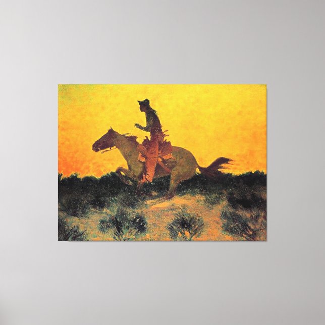 Remington - Against the Sunset, fine art Canvas Print (Front)