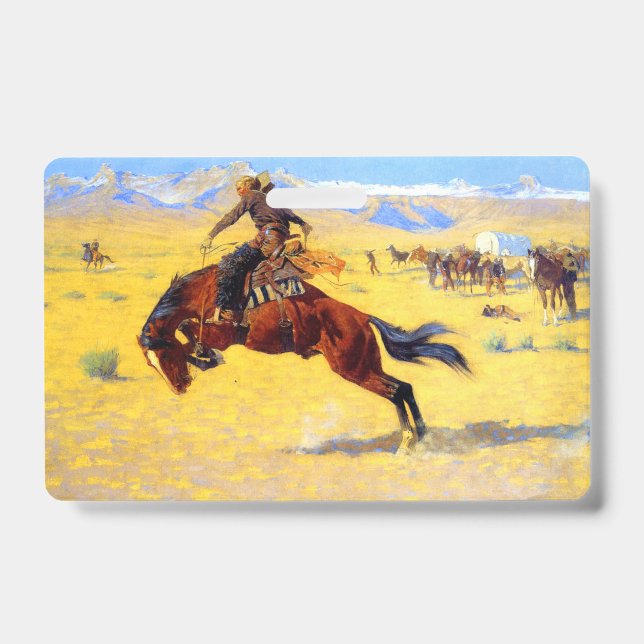 Remington Old West Horse and Cowboy Badge (Front)