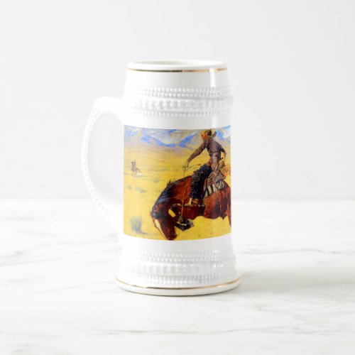 Remington Old West Horse and Cowboy Beer Stein