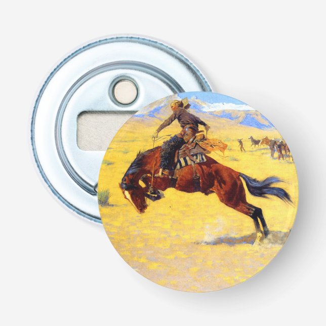 Remington Old West Horse and Cowboy Bottle Opener (Front)