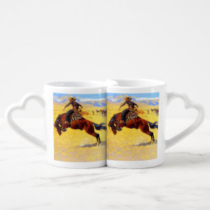 Remington Old West Horse and Cowboy Coffee Mug Set