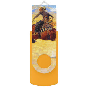 Remington Old West Horse and Cowboy Flash Drive