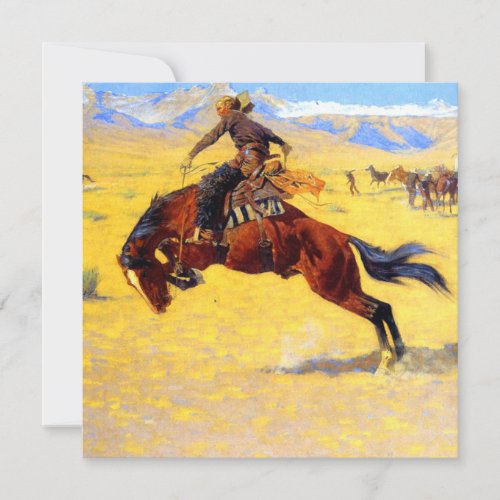 Remington Old West Horse and Cowboy Invitation