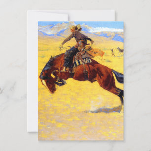 Remington Old West Horse and Cowboy Invitation
