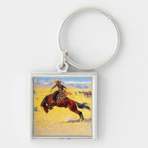 Remington Old West Horse and Cowboy Keychain