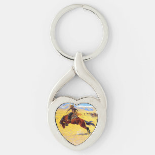 Remington Old West Horse and Cowboy Keychain
