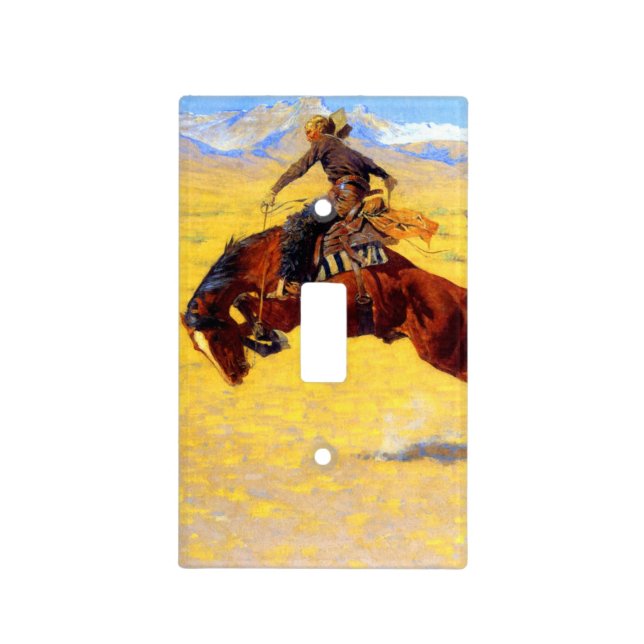 Remington Old West Horse and Cowboy Light Switch Cover (Front)