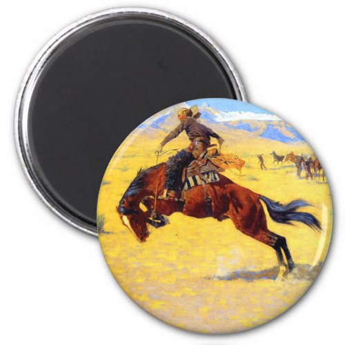 Remington Old West Horse and Cowboy Magnet