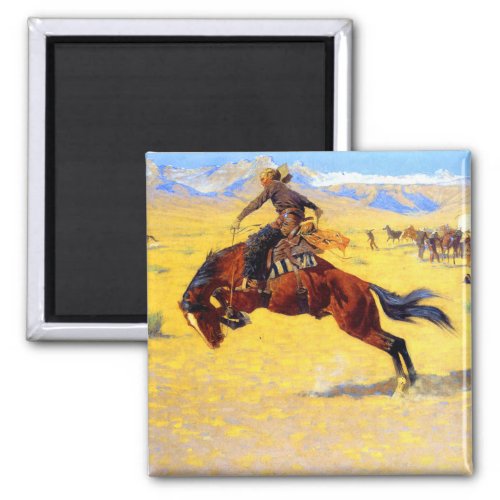 Remington Old West Horse and Cowboy Magnet