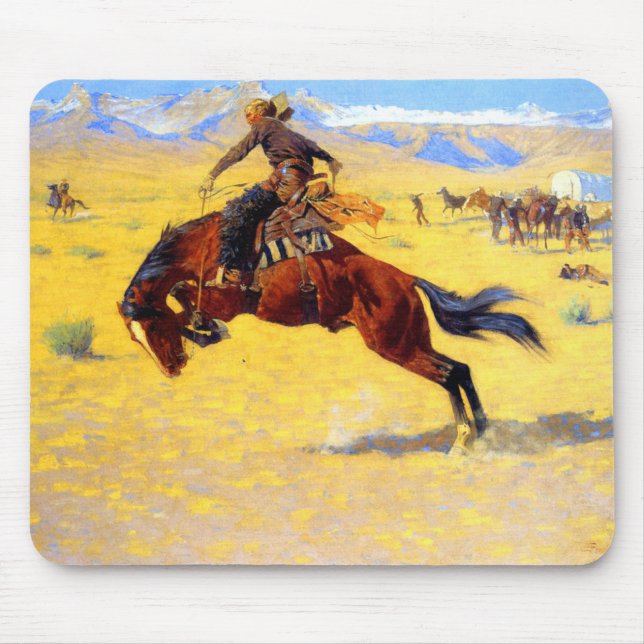Remington Old West Horse and Cowboy Mouse Pad (Front)