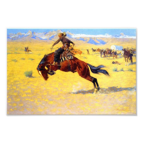 Remington Old West Horse and Cowboy Photo Print