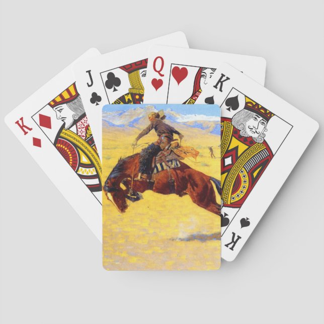 Remington Old West Horse and Cowboy Poker Cards (Back)