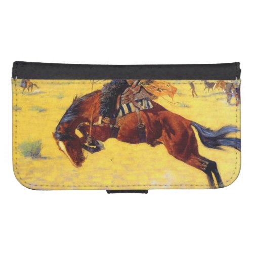 Remington Old West Horse and Cowboy Galaxy S4 Wallet Case