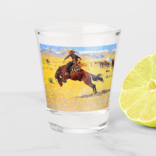 Remington Old West Horse and Cowboy Shot Glass