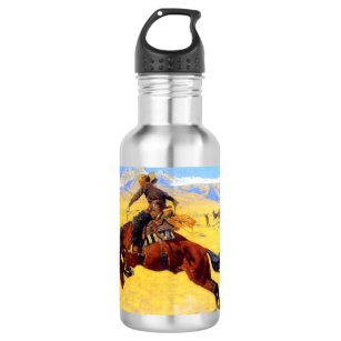 Remington Old West Horse and Cowboy Stainless Steel Water Bottle