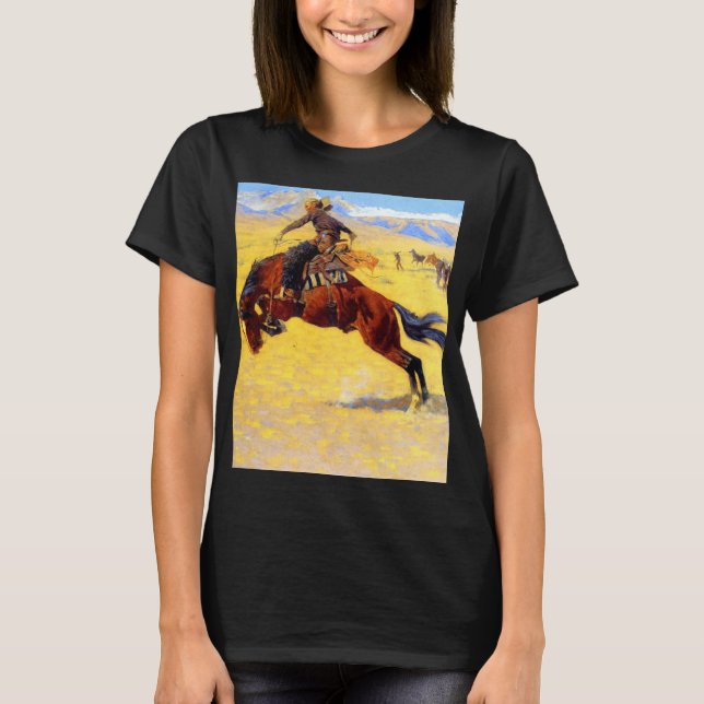 Remington Old West Horse and Cowboy T-Shirt (Front)