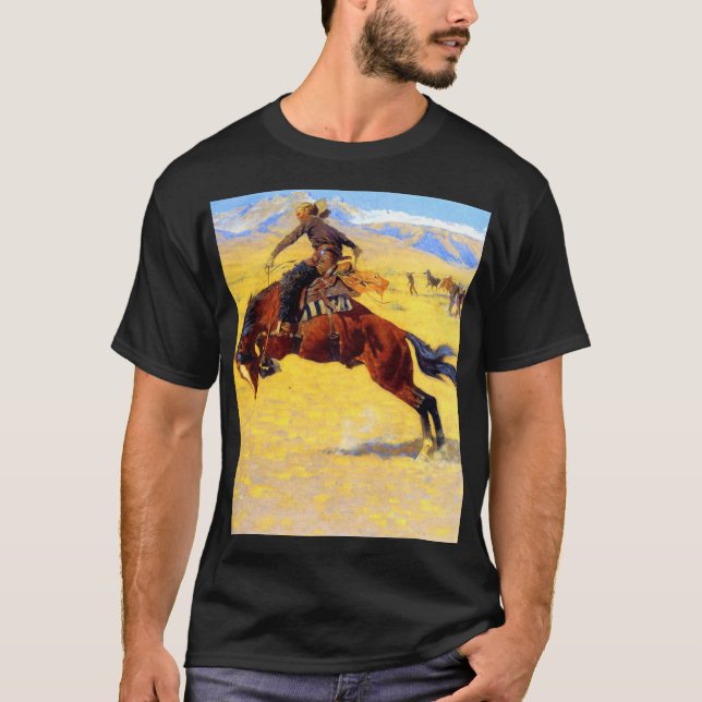 Remington Old West Horse and Cowboy T-Shirt (Front)