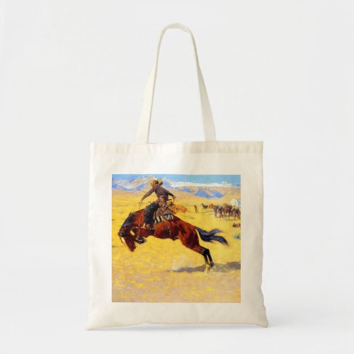 Remington Old West Horse and Cowboy Tote Bag