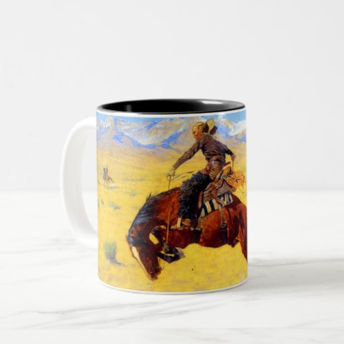 Remington Old West Horse and Cowboy Two_Tone Coffee Mug