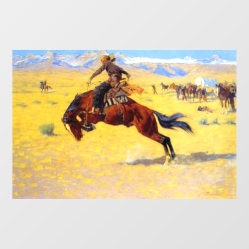 Remington Old West Horse and Cowboy Window Cling