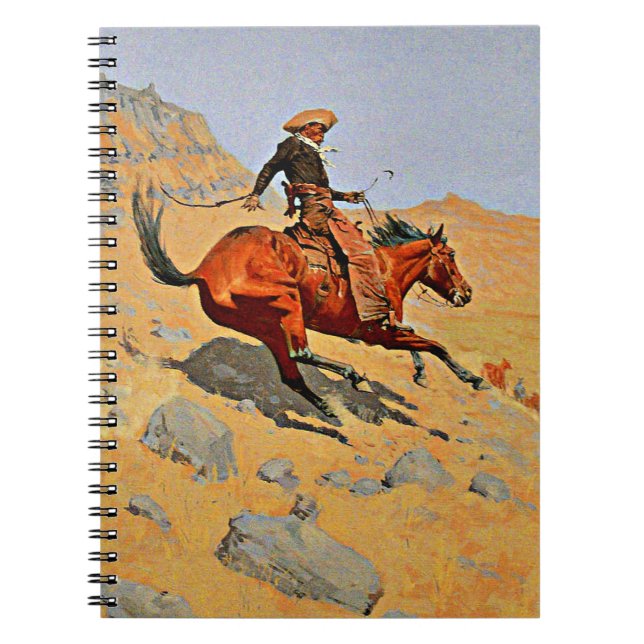 Remington - The Cowboy, famous painting Notebook (Front)