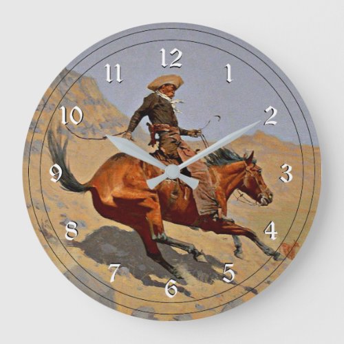 Remington _ The Cowboy Large Clock