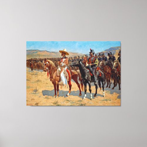 Remington The Mexican Major Painting Canvas Print