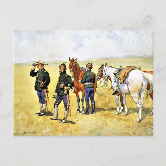 Remington  - The Scouting Party, cowboy art Postcard (Front)
