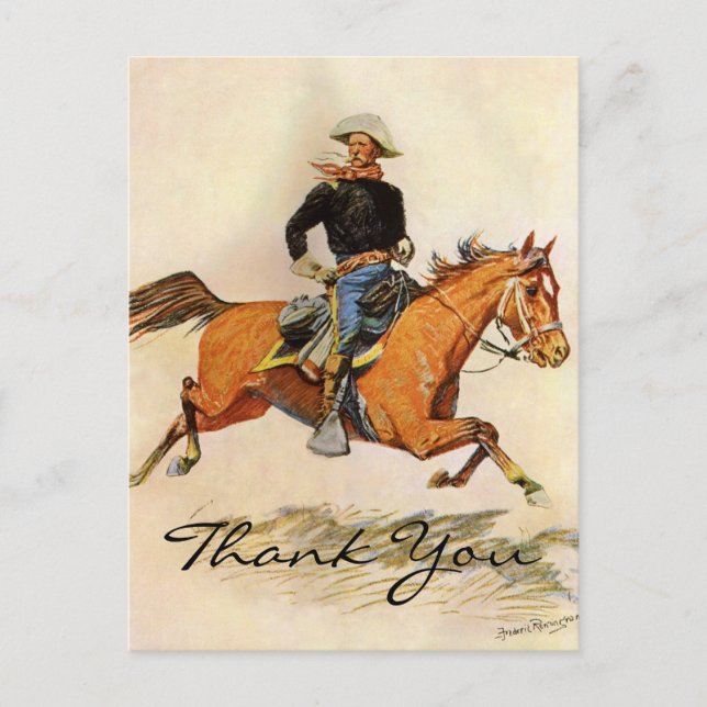Remington's A Cavalry Officer Postcard (Front)