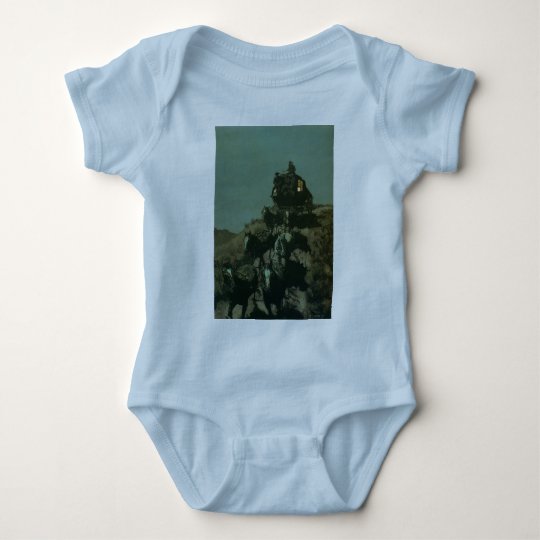 Remington's Old Stagecoach of the Plains (1901) Baby Bodysuit