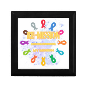 Remission cancer ribbons gift box