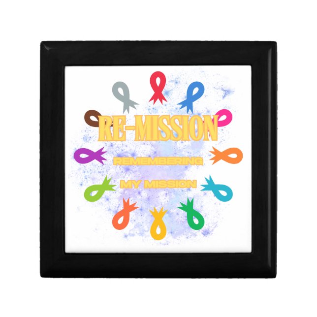 Remission cancer ribbons gift box (Front)