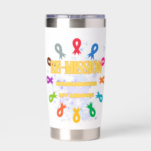 Remission cancer ribbons insulated tumbler