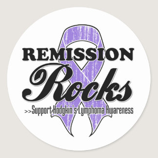 Remission Rocks - Hodgkin's Lymphoma Awareness Classic Round Sticker