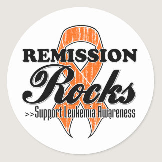 Remission Rocks - Leukemia Awareness Classic Round Sticker