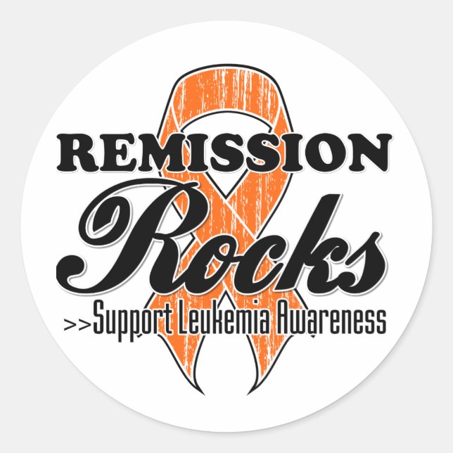 Remission Rocks - Leukemia Awareness Classic Round Sticker (Front)