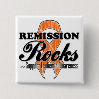 Remission Rocks - Leukemia Awareness Pinback Button