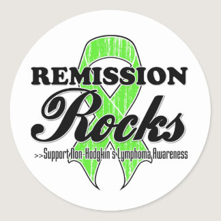 Remission Rocks - Non-Hodgkins Lymphoma Awareness Classic Round Sticker
