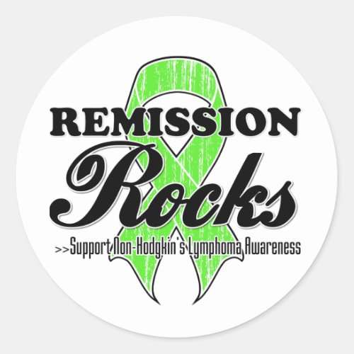 Remission Rocks _ Non_Hodgkins Lymphoma Awareness Classic Round Sticker