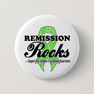 Remission Rocks - Non-Hodgkins Lymphoma Awareness Pinback Button