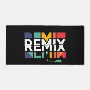 Remix Audio DJ Music Retro Geometric Graphic Desk Mat