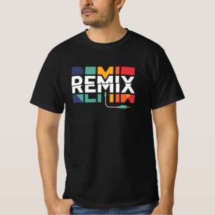 Remix Audio   DJ Music Retro Geometric Graphic T-Shirt
