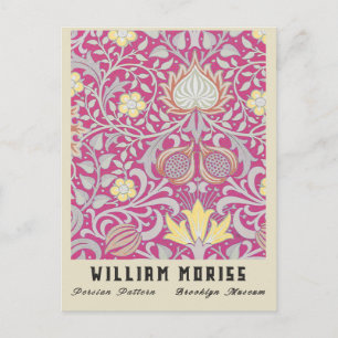 Remixed Vintage William Morris Persian Floral Postcard