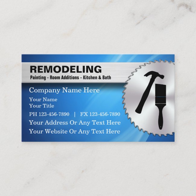 Remodeling Business Cards