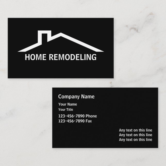Remodeling Business Cards (Front/Back)